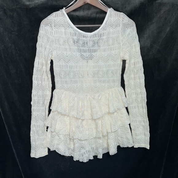 - Free People Layered Lace Long Sleeve Top 🌵Small - Picture 4 of 9